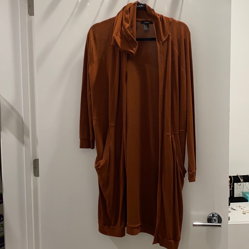 Burnt Orange Long Sleeve Cardigan